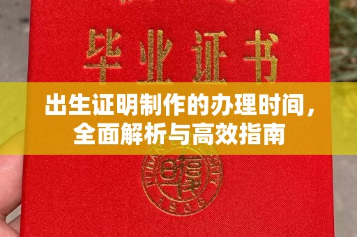 九原出生证明制作的办理时间，全面解析与高效指南